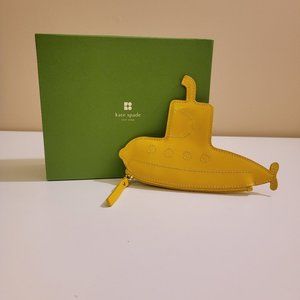 Kate Spade Yellow Submarine Coin Purse NWOT In Box